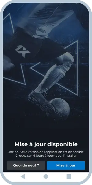 Mettre à jour l'application 1xbet pour Android